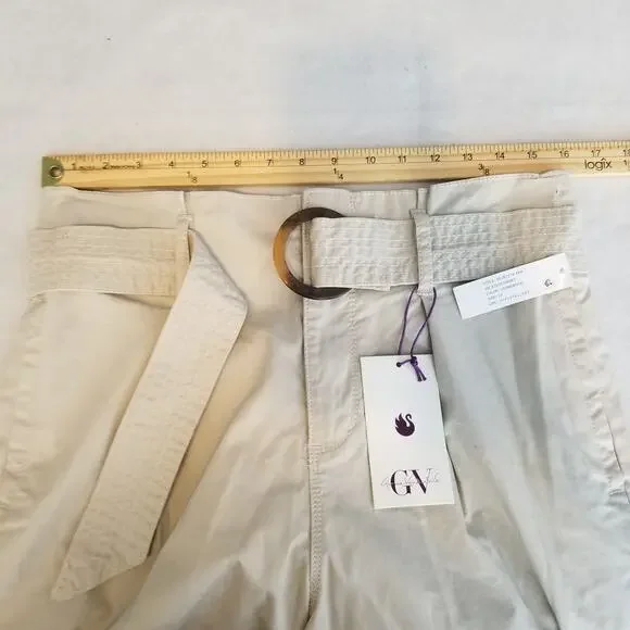 Gloria Vanderbilt Women's Trapunto Self Belt Vacation Shorts, Size 10 New - Picture 8 of 13
